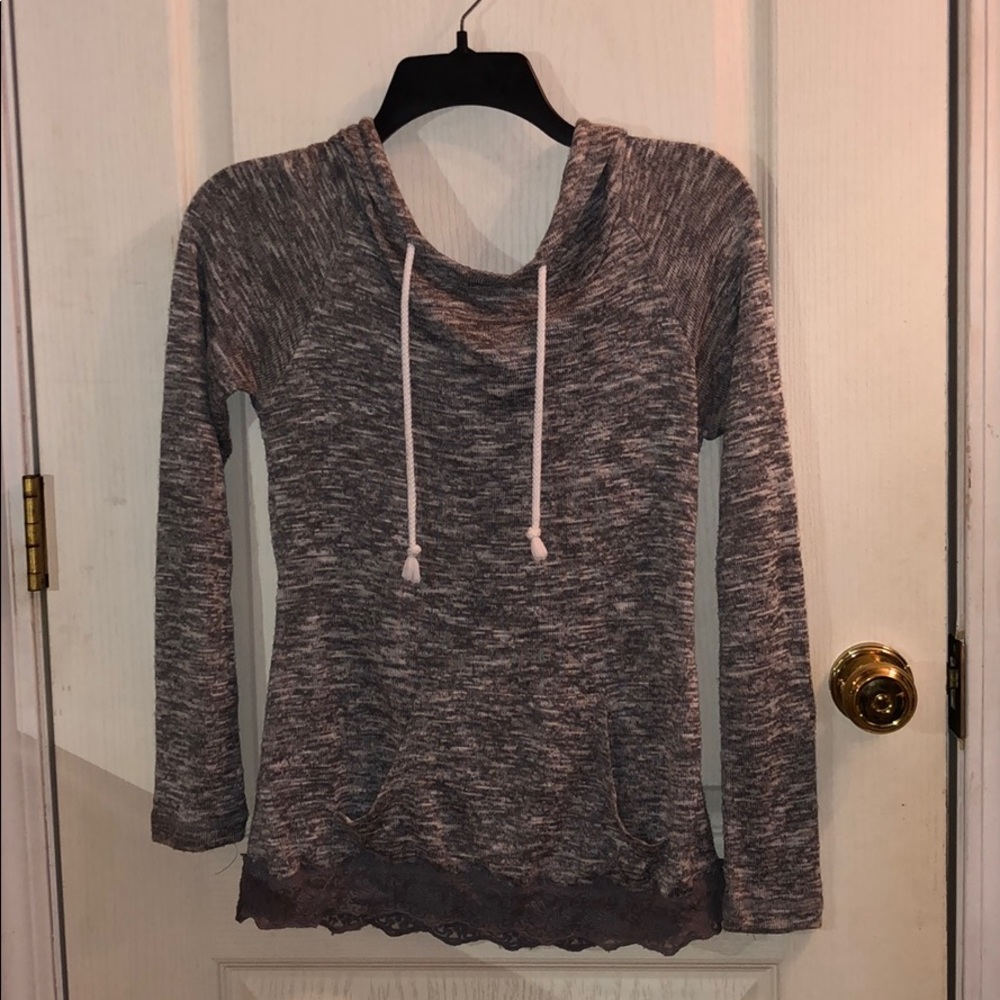 Thin lace hoodie